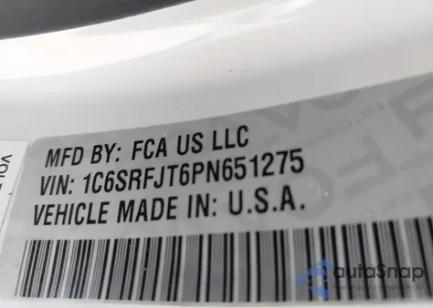 2023 Ram 1500 Laramie 4X4 5'7 Box из США, поврежденный, VIN 1C6SRFJT6PN651275